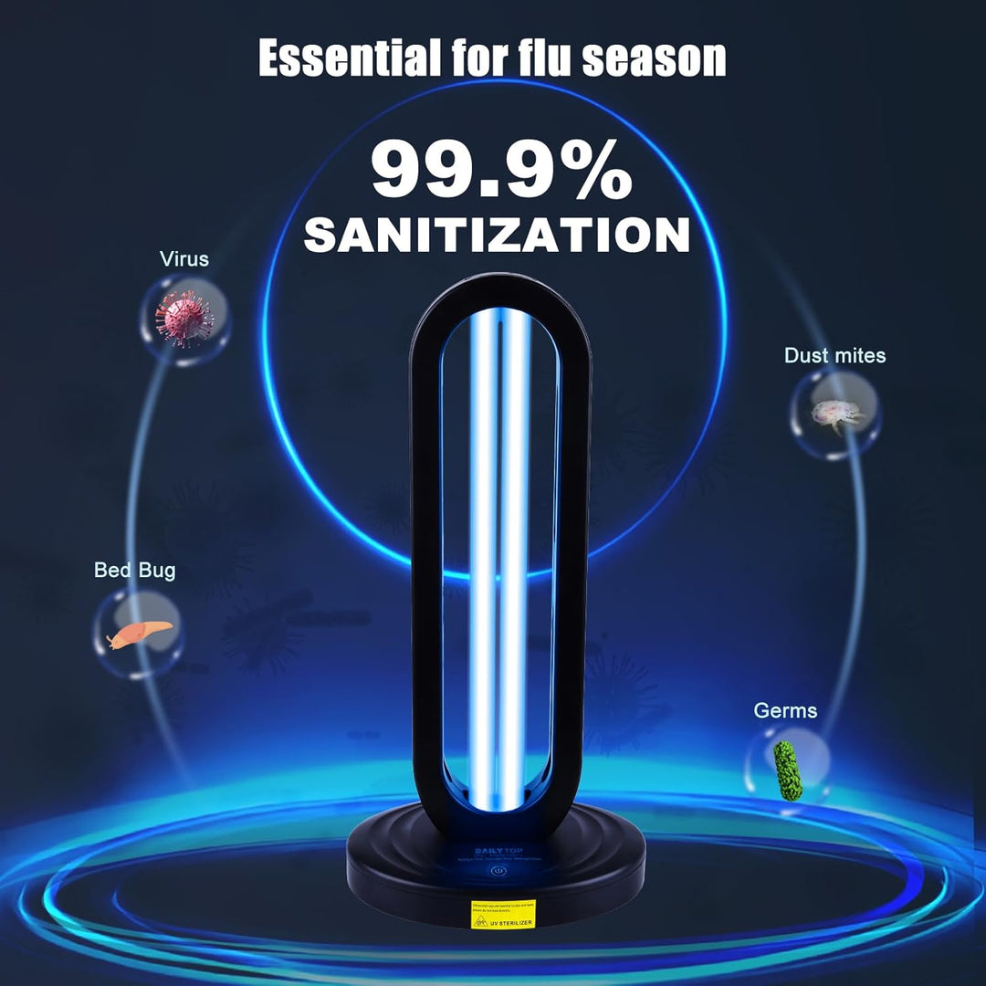 UV Light Sanitizer with Radar,Ozone Free Ultraviolet Light Sanitizer for Room,Home Disinfection Device,UVO Lamp with Remote Control,15/30/60 Minutes Timer